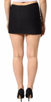 Black Cotton Pencil Cut High Waist Mini Skirt 3