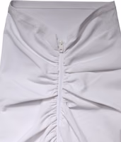 White Viscose Pencil Cut High Waist Mini Skirt 4