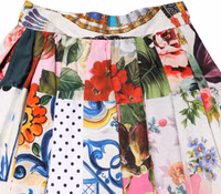 Multicolor Patchwork High Waist Midi Skirt 3