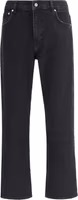 Black Cotton Straight-Leg Jeans 1