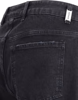 Black Cotton Straight-Leg Jeans 3