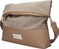 Beige Fabric Shoulder Bag 2