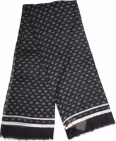 Black Crown Cashmere Neck Wrap Shawl Scarf 1
