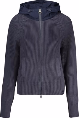 Blu Polyester Women Cardigan
