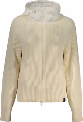 White Polyester Women Cardigan
