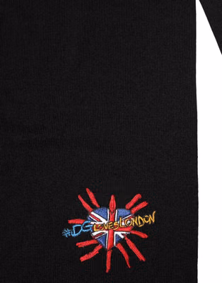 Blue Wool DG Loves London Neck Wrap Scarf