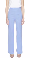 Purple Polyester Casual Pants 1