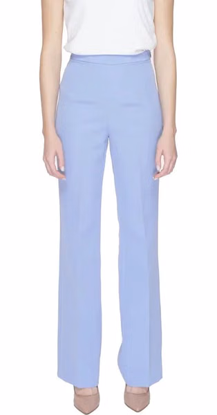 Purple Polyester Casual Pants