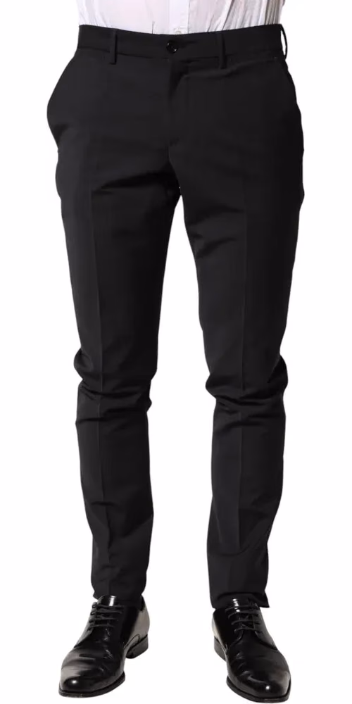 Black Wool Formal Dress Men Trouser Pants