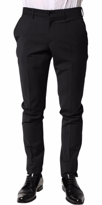 Black Wool Formal Dress Men Trouser Pants