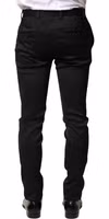 Black Viscose Dress Formal Men Trousers Pants 3