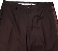 Brown Polyester Men Dress Trousers Pants 4