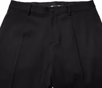 Black Wool Mid Waist Men Dress Trousers Pants 4