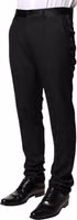 Black Wool Mid Waist Men Dress Trousers Pants 2