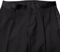 Black Wool Mid Waist Men Dress Trousers Pants 4