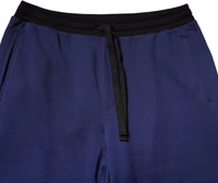 Blue Cotton Mid Waist Jogger Trousers Pants 4