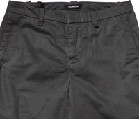 Dark Gray Cotton Mid Waist Skinny Men Chino Trouser Pants 4