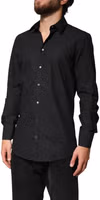 Black GOLD Cotton Men Dress Formal Shirt 2