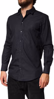 Black Cotton Long Sleeves Dress Formal Shirt 2