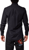 Black Cotton Long Sleeves Dress Formal Shirt 3