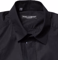 Black Cotton Long Sleeves Dress Formal Shirt 4