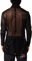 Black Sheer Long Sleeves Turtleneck Top 3