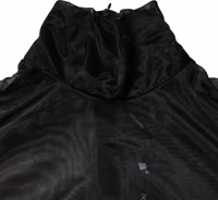 Black Sheer Long Sleeves Turtleneck Top 5