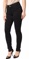 Black Cotton Stretch Skinny Denim Jeans 2