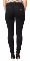 Black Cotton Stretch Skinny Denim Jeans 3
