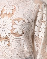 White Embroidery Lace Cotton Blouse Top 5