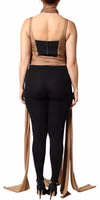 Brown Virgin Wool Sleeveless Scarf Tank Top 3