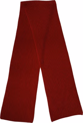 Red Wool Knitted Neck Wrap Shawl Men Scarf