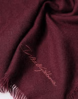 Maroon Cashmere Fringes Neck Wrap Shawl Scarf 3