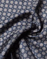 Blue Patterned Silk Square Handkerchief Scarf 3