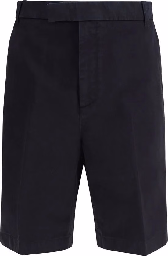 Blue Polyester Bermuda Shorts