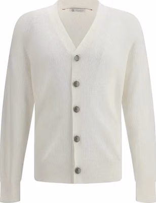 White Cotton Cardigan