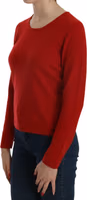 Cashmere Red Round Neck Pullover Top Sweater 2