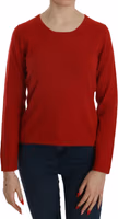 Cashmere Red Round Neck Pullover Top Sweater 3