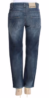 Blue Wash Relaxed Fit Cotton Stretch Denim Jeans 4