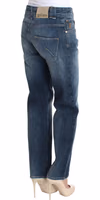 Blue Wash Relaxed Fit Cotton Stretch Denim Jeans 5