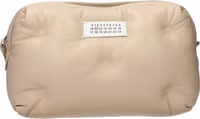 Beige Leather Clutch Bag 1