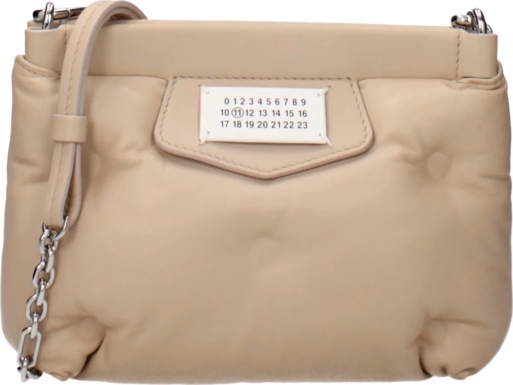 Beige Leather Crossbody Bag