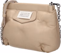Beige Leather Crossbody Bag 2