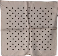 Brown Polka Dot Square Handkerchief Scarf 1