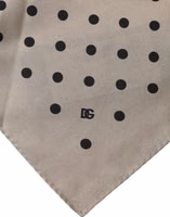Brown Polka Dot Square Handkerchief Scarf 3