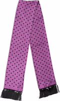 Violet Polka Dot Fringes Neck Foulard Scarf 1