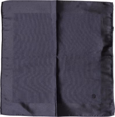 Blue Logo Silk Men Square Handkerchief Scarf
