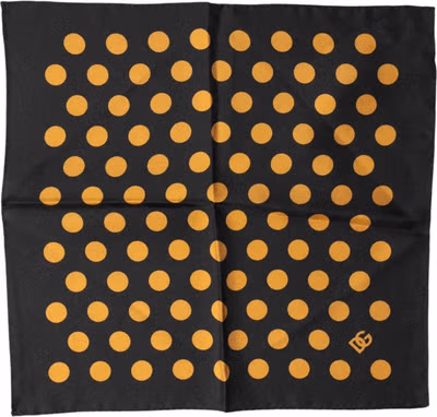 Black Polka Dot Square Handkerchief Scarf
