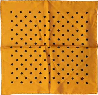 Orange Polka Dot Square Handkerchief Scarf