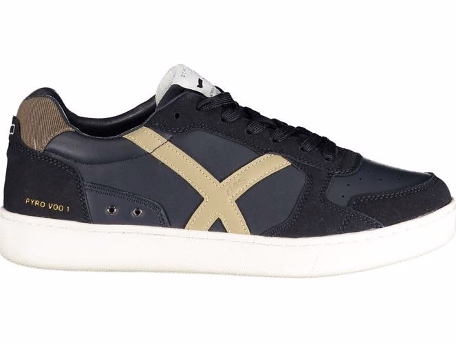 Blue Polyurethane Men Sneaker